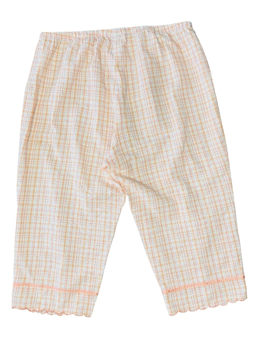 Vintage Intimate Essentials Plaid Seersucker Crop… - image 5